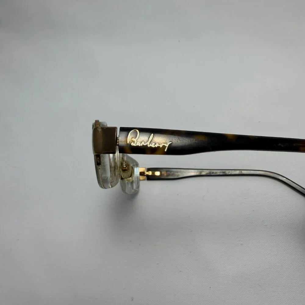 Burberry Gold Half Rim Eyeglasses - Frames Only